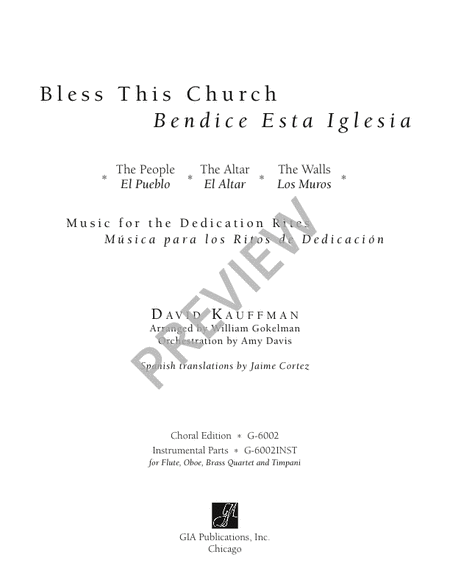 Bless This Church / Bendice Esta Iglesia - Book and CD edition image number null
