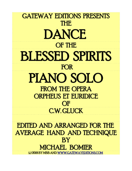 Dance of the Blessed Spirits for Piano Solo image number null