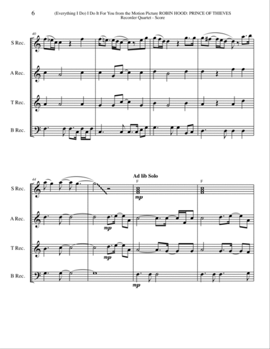 (Everything I Do) I Do It For You Small Ensemble scores gallery preview page 6