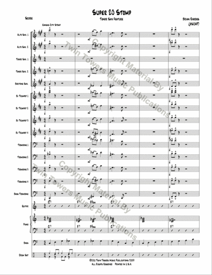 Super 20 Stomp Super 20 Stomp Jazz Ensemble scores gallery preview page 3