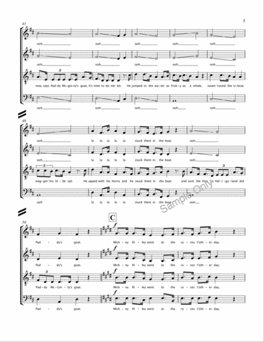 Paddy Mcginty's Goat Paddy Mcginty's Goat 4-Part scores gallery preview page 5