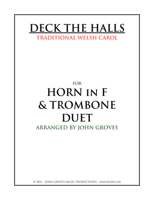 Book cover for Deck The Halls - French Horn & Trombone Duet