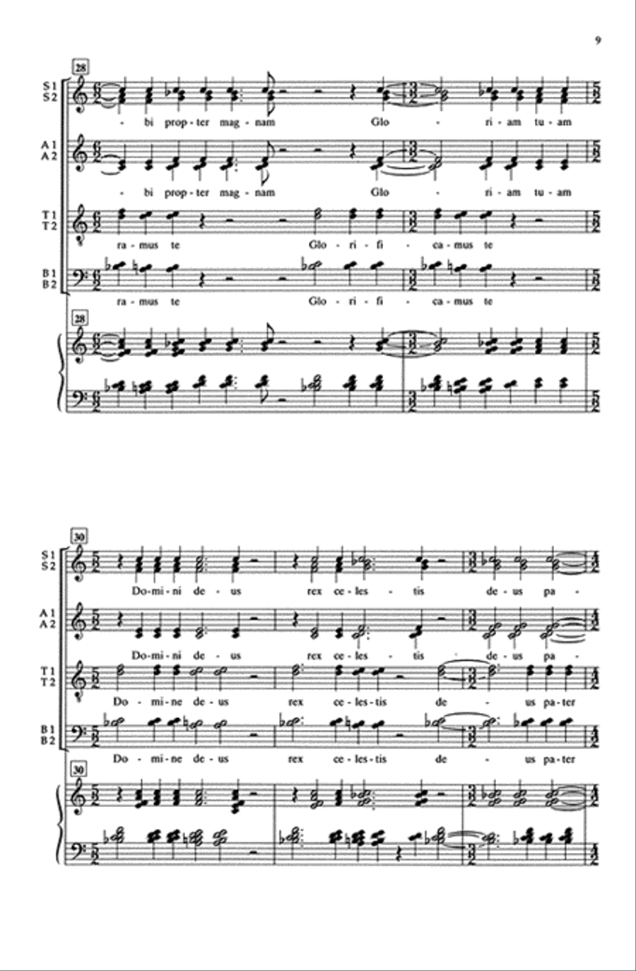 Gloria - SSAATTBB SSAATTBB scores gallery preview page 8