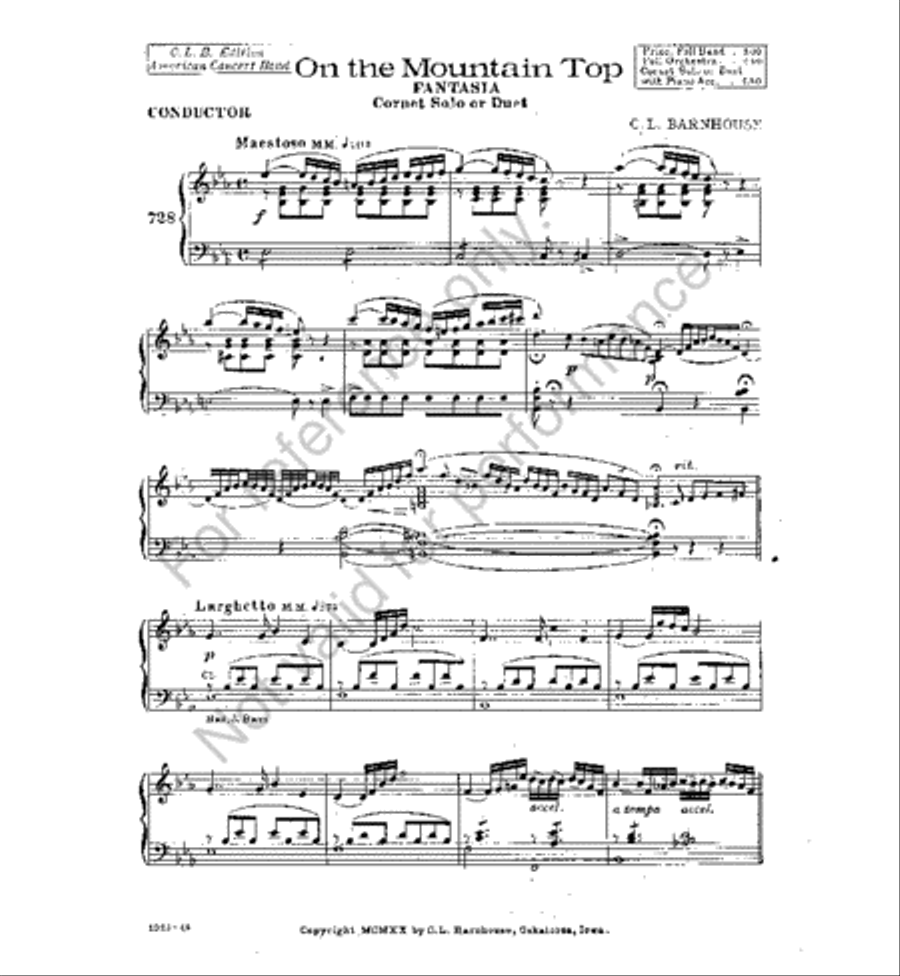 On The Mountain Top On The Mountain Top Concert Band scores gallery preview page 2