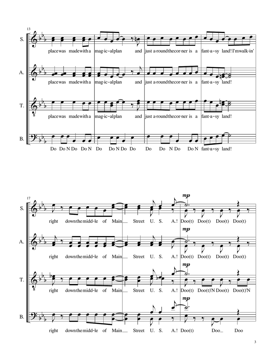Main Street, U.s.a. Main Street, U.s.a. 4-Part scores gallery preview page 3