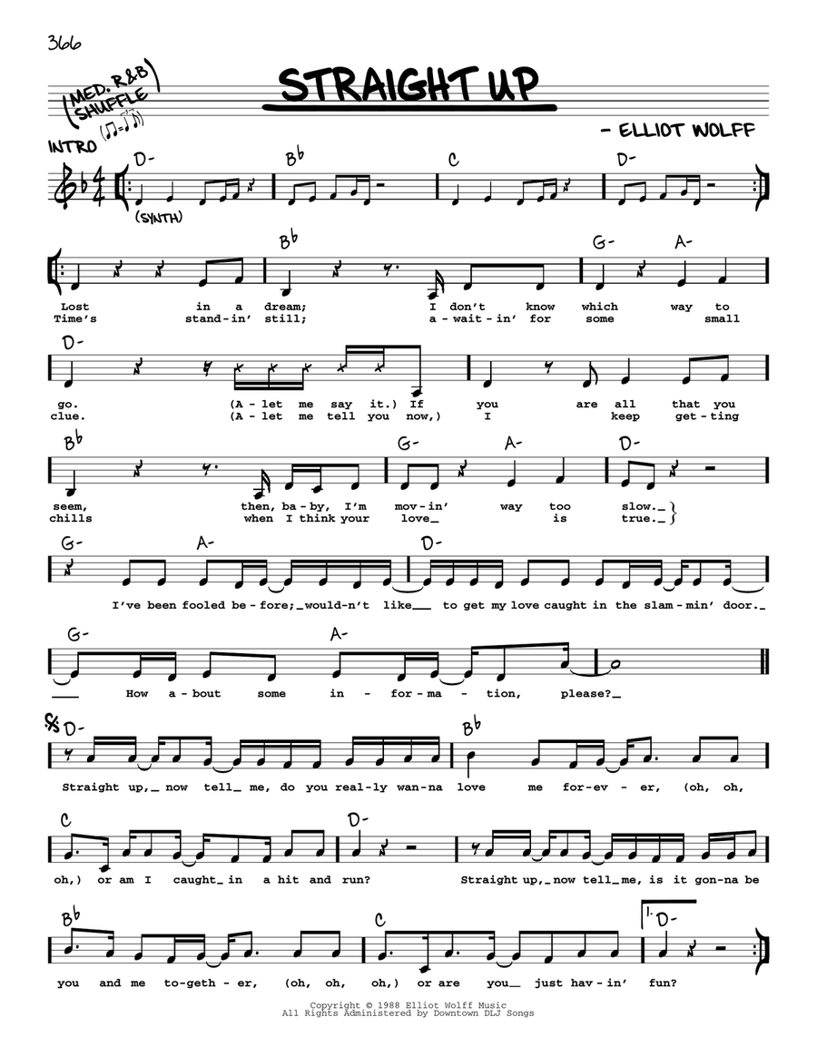 Straight Up Voice scores gallery preview page 1