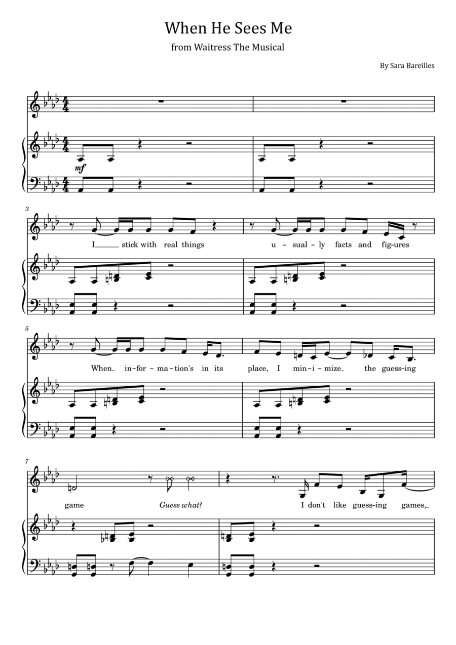 When He Sees Me Voice scores gallery preview page 1