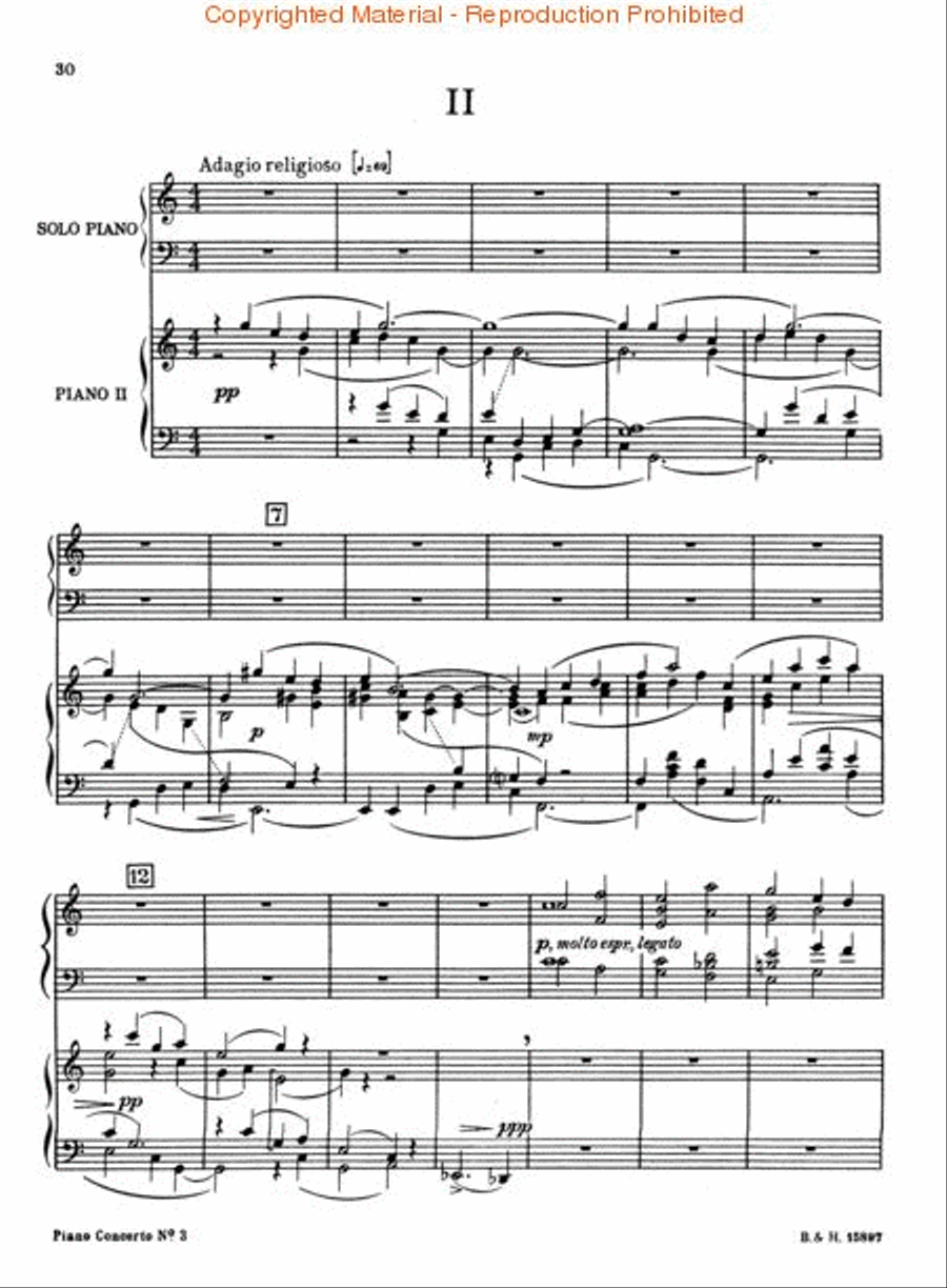 Piano Concerto No. 3 Piano Solo scores gallery preview page 3