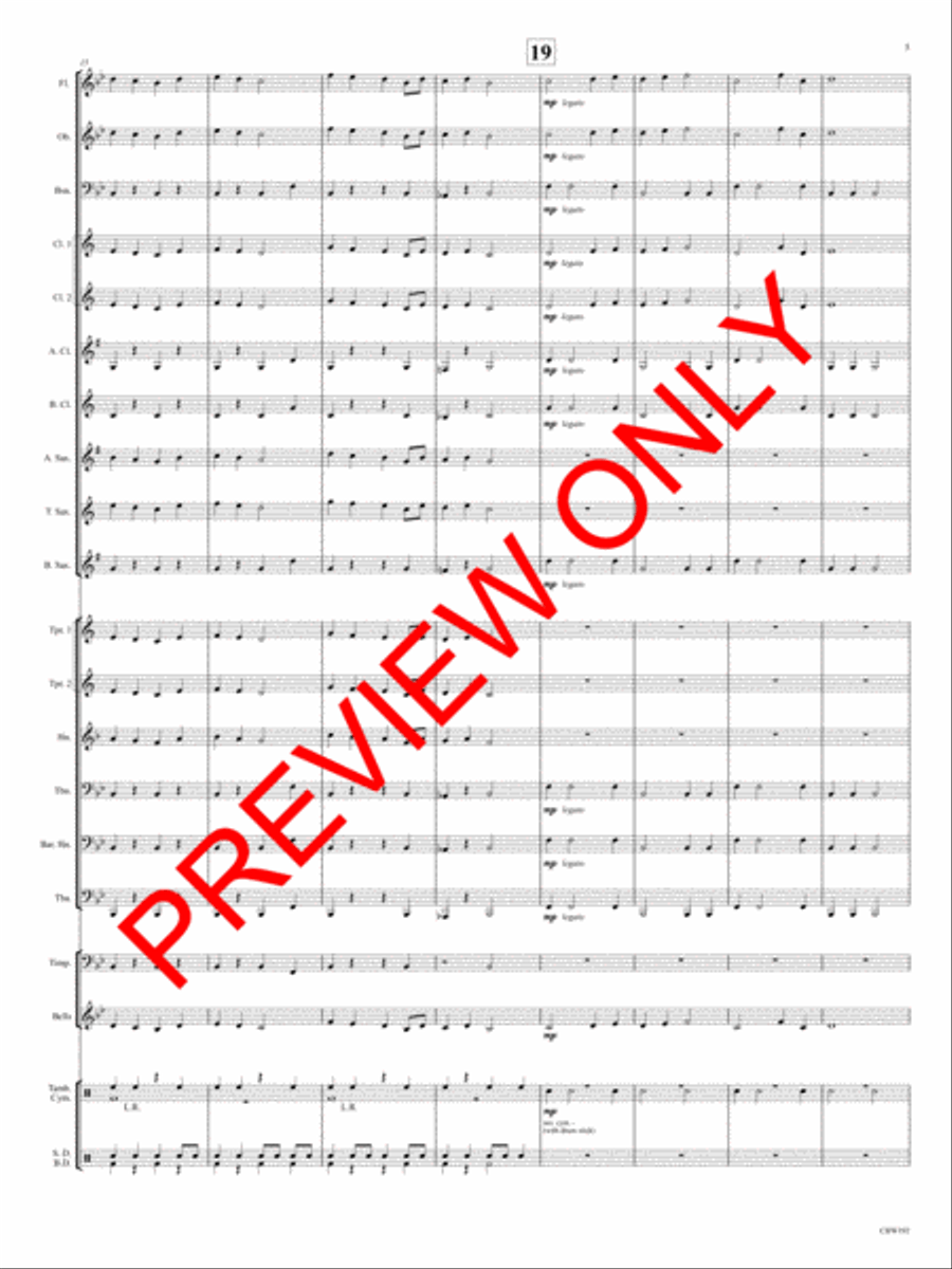 Cherry Lake March Concert Band scores gallery preview page 6