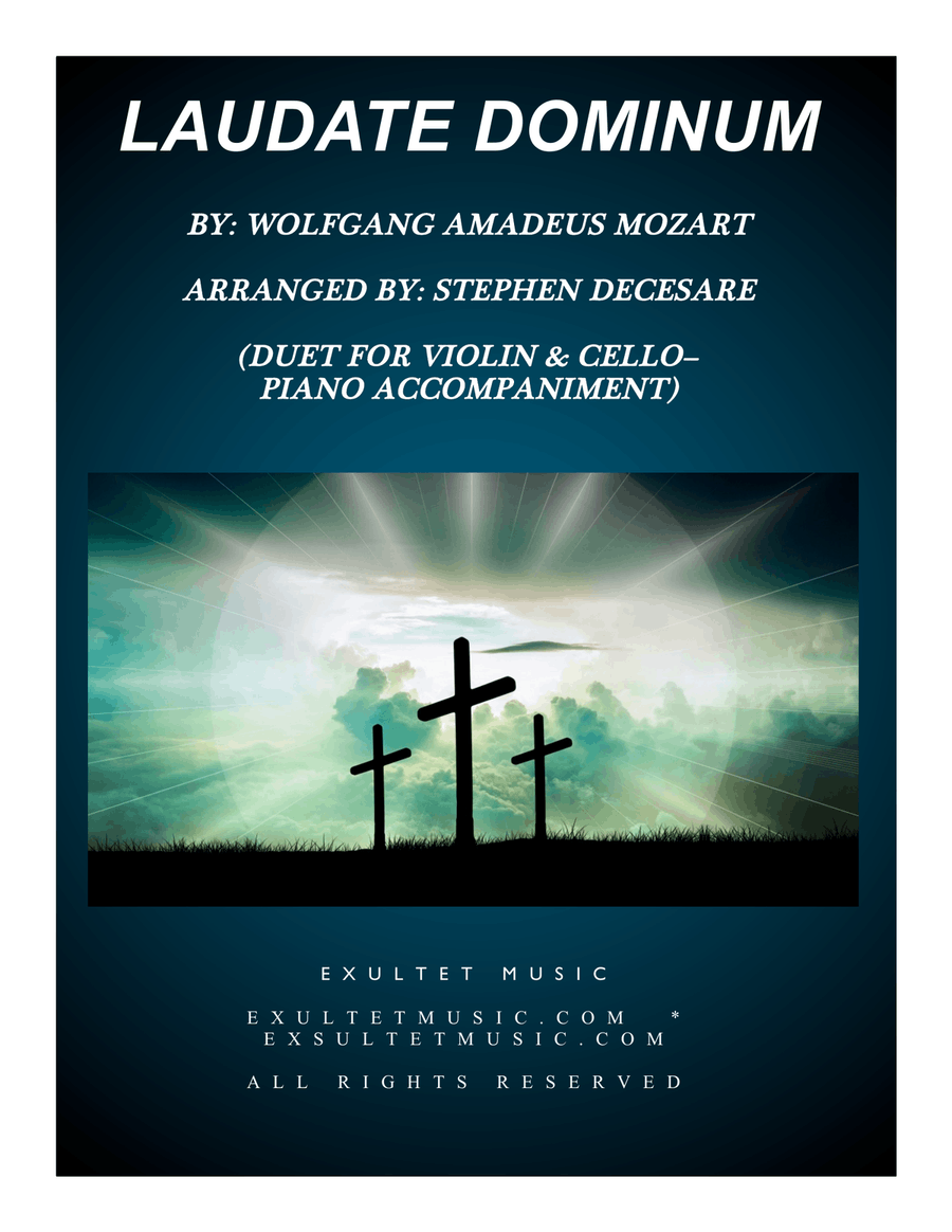 Laudate Dominum (Duet for Violin & Cello - Piano Accompaniment) Piano Trio scores gallery preview page 1