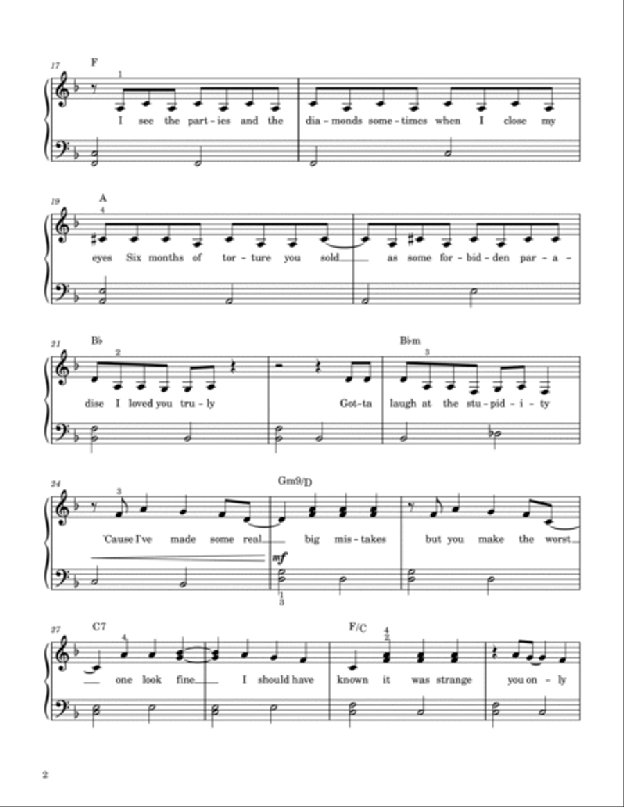 Vampire Easy Piano scores gallery preview page 2