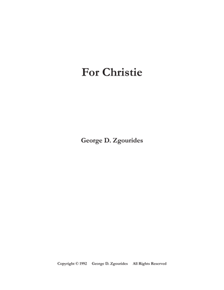 FOR CHRISTIE (1992)
