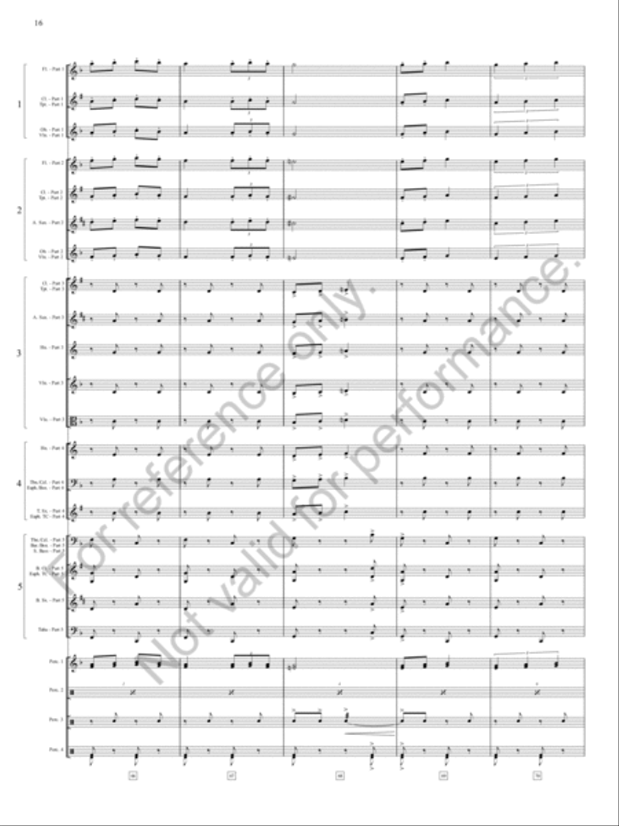 Zia, Zia! Zia, Zia! Concert Band scores gallery preview page 17