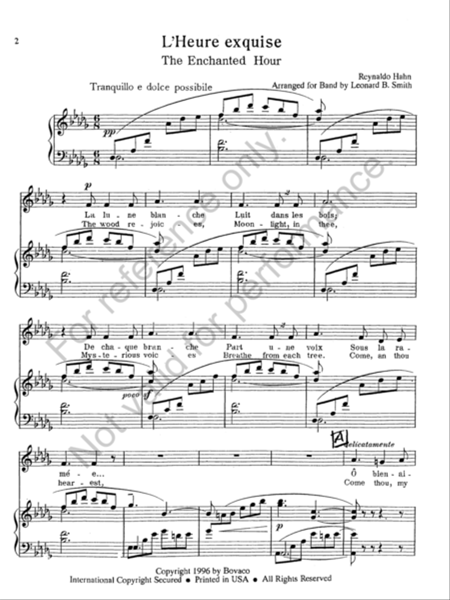 L' Heure Exquise L' Heure Exquise Concert Band scores gallery preview page 3