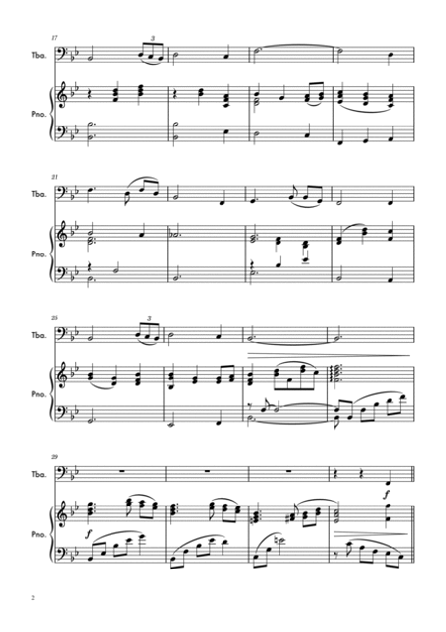 Amazing Grace - Tuba Piano scores gallery preview page 2