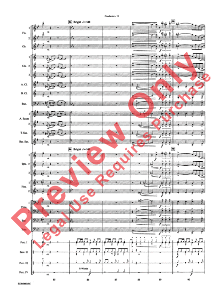 Carnaval de Brasil Concert Band scores gallery preview page 17