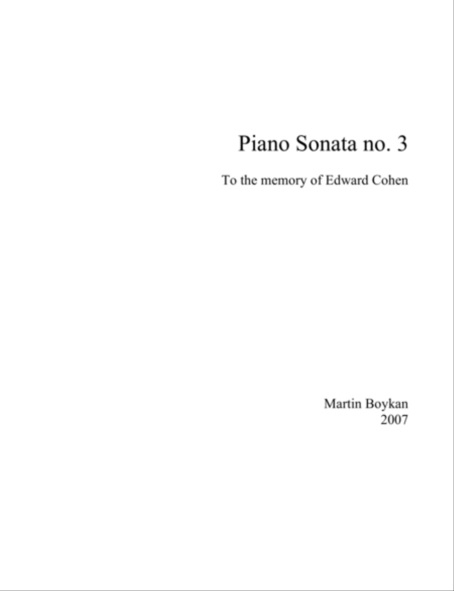 [Boykan] Piano Sonata No. 3 Piano Solo scores gallery preview page 3