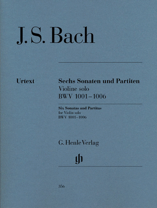 Book cover for Sonatas and Partitas BWV 1001-1006