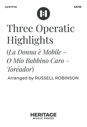 Book cover for Three Operatic Highlights