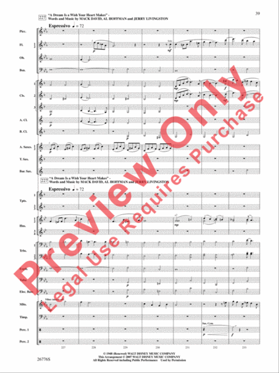 The Music of Disneyland Concert Band scores gallery preview page 40