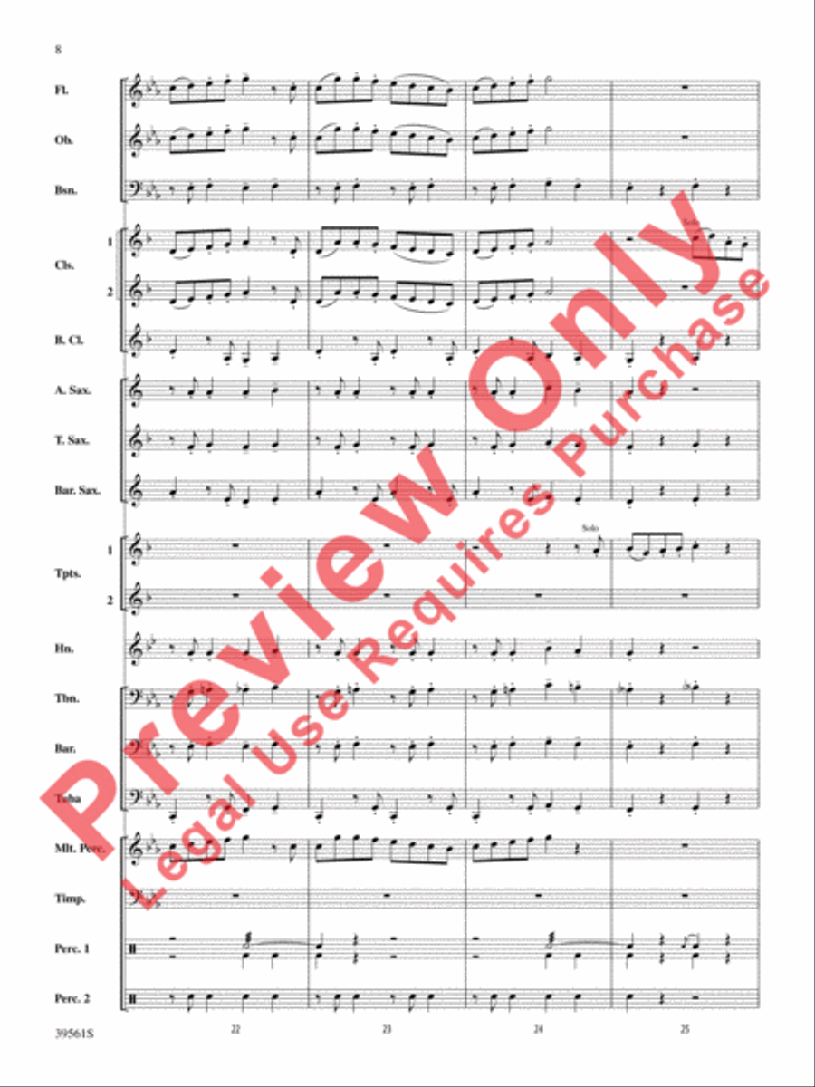 Tidings of Comfort and Joy! Concert Band scores gallery preview page 8