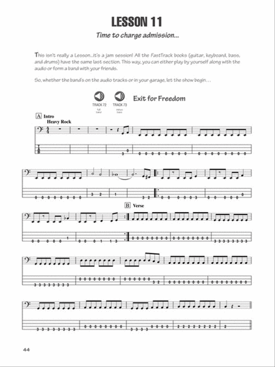 FastTrack Bass Method – Book 1 Bass Guitar Tablature scores gallery preview page 13