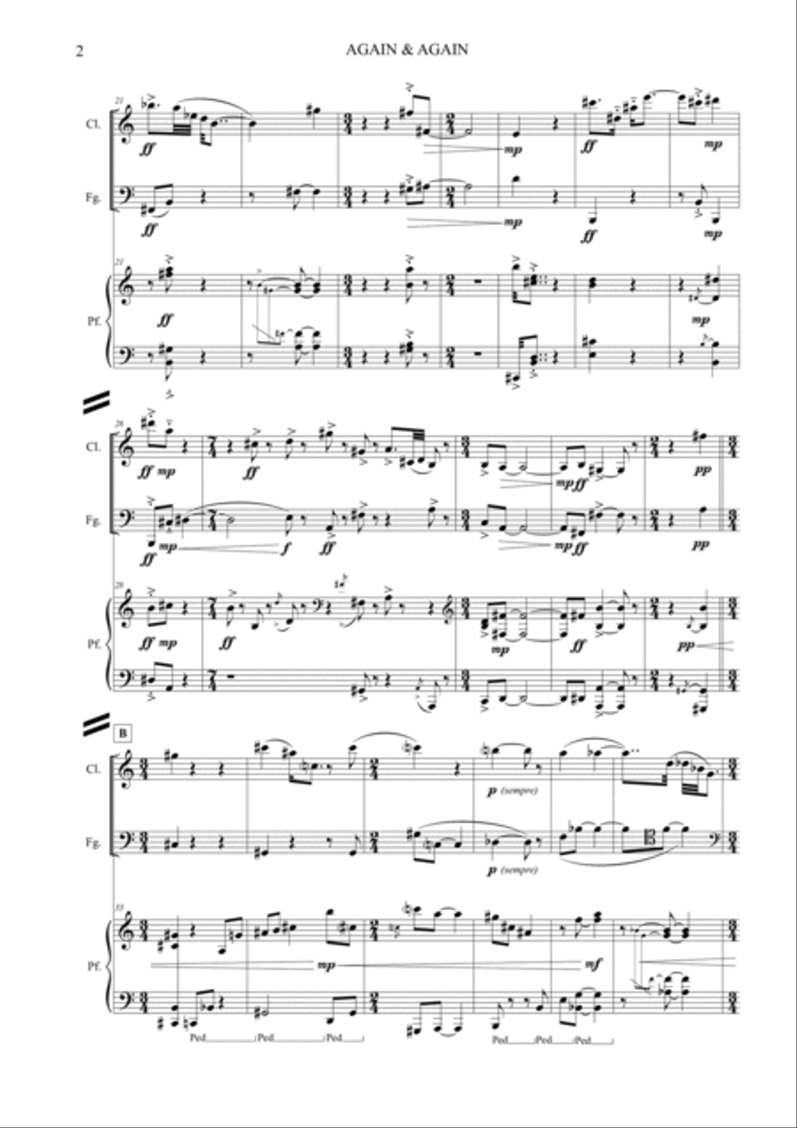 Umberto Bombardelli: AGAIN & AGAIN (ES 922) Small Ensemble scores gallery preview page 6