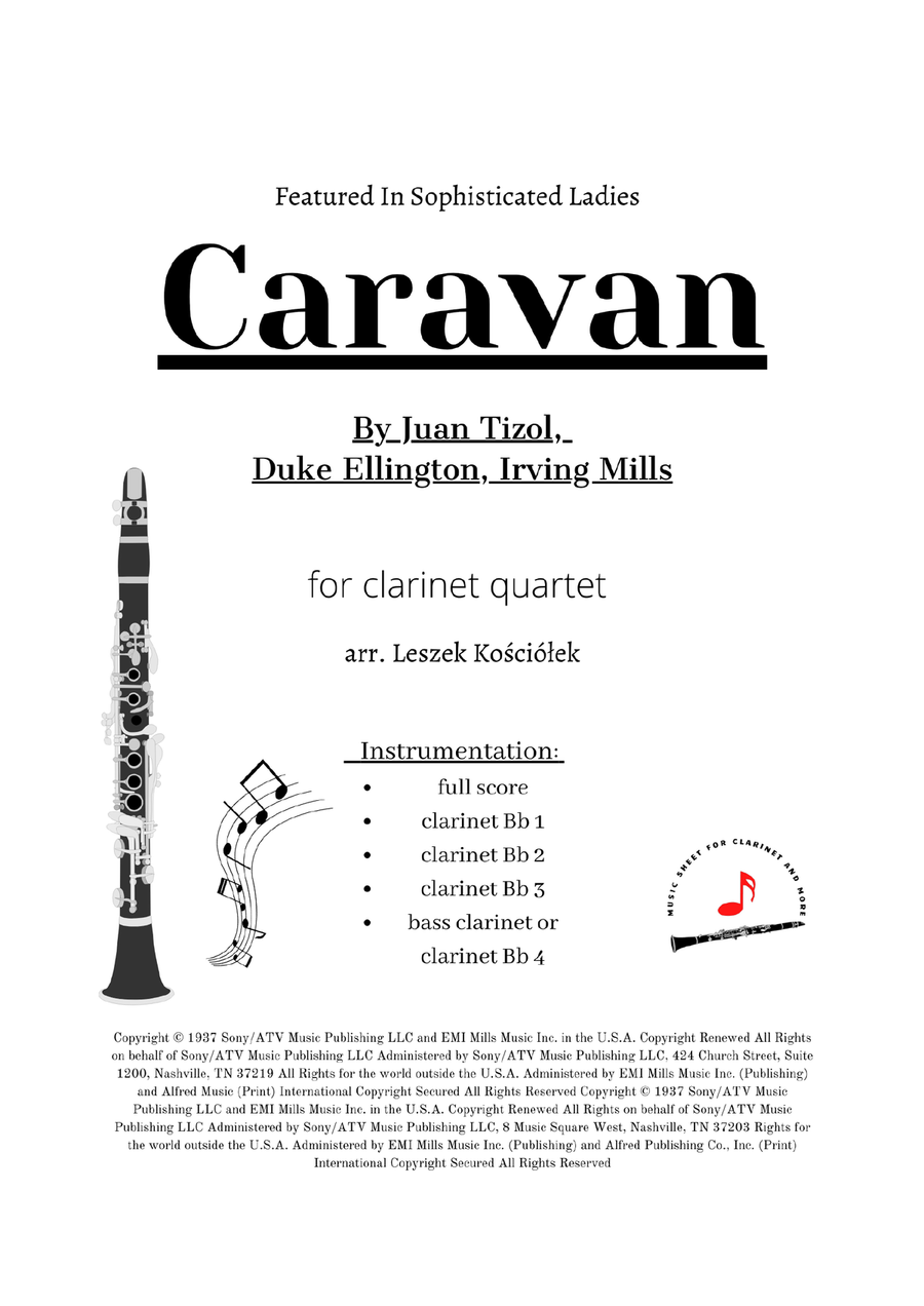 Caravan Clarinet Quartet scores gallery preview page 2