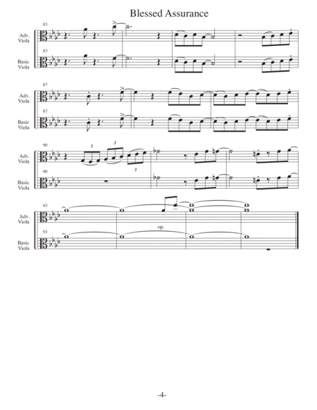 Blessed Assurance (Arrangements Level 3-5 for VIOLA + Written Accomp) HYMN image number null