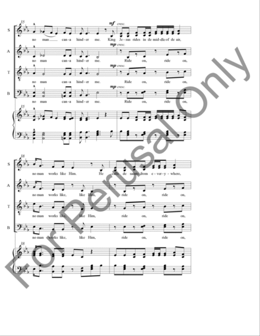 Ride On, King Jesus! Ride On, King Jesus! 4-Part scores gallery preview page 8