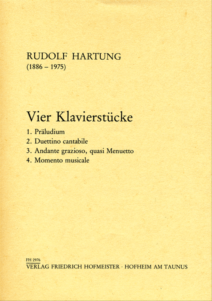 4 Klavierstücke Piano Solo scores gallery preview page 1