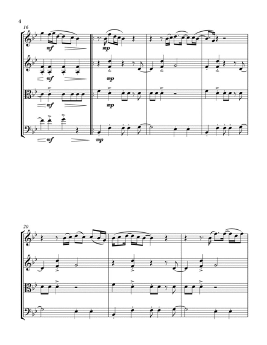 You Are The Best Thing String Quartet scores gallery preview page 6
