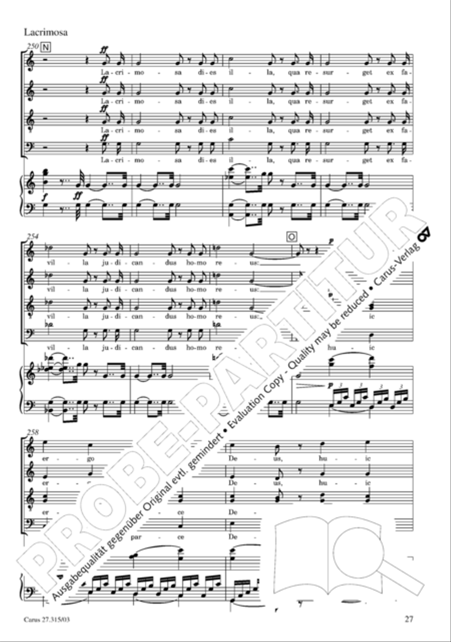 Requiem in C major 4-Part scores gallery preview page 28