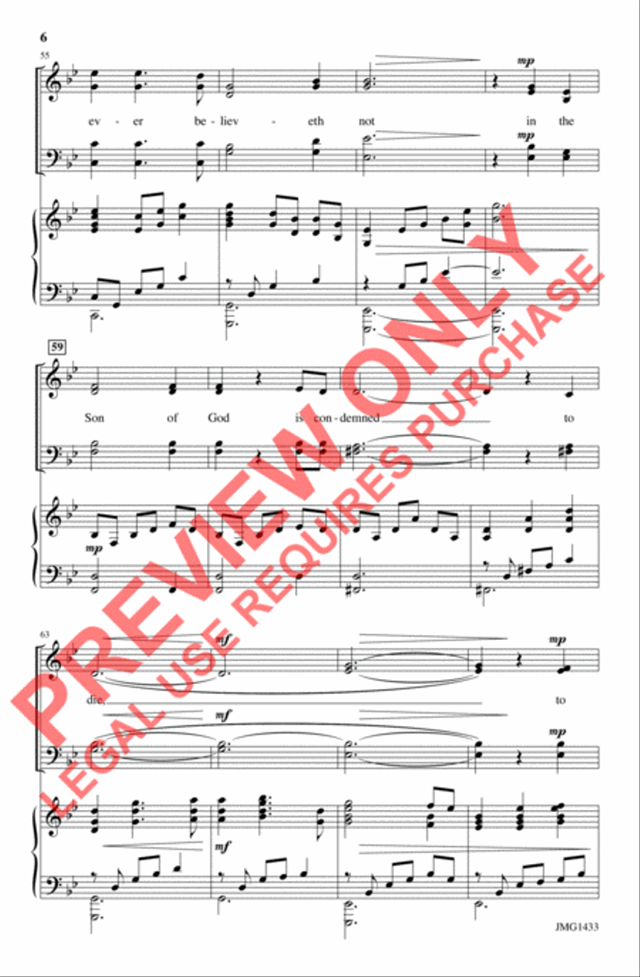 God so loved 4-Part scores gallery preview page 6