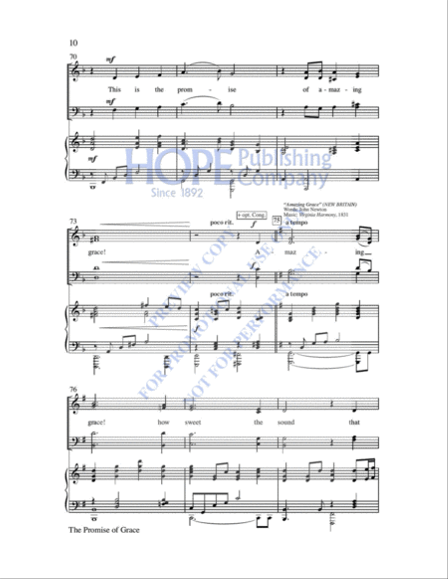 The Promise of Grace Choir scores gallery preview page 11