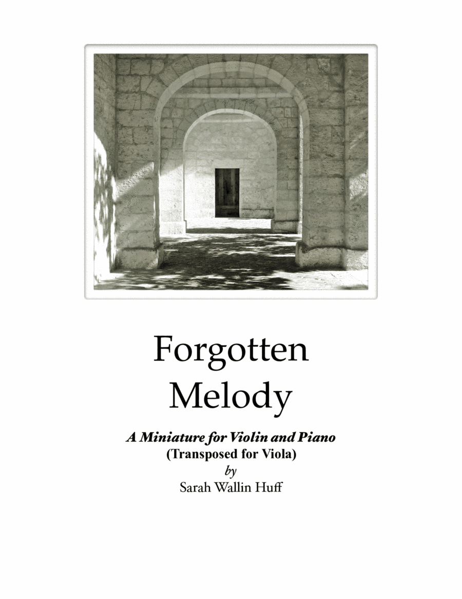 Forgotten Melody (Transposed for Viola) Viola scores gallery preview page 1