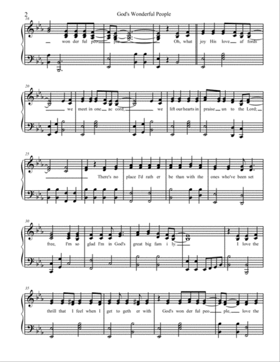 God's Wonderful People Small Ensemble scores gallery preview page 2