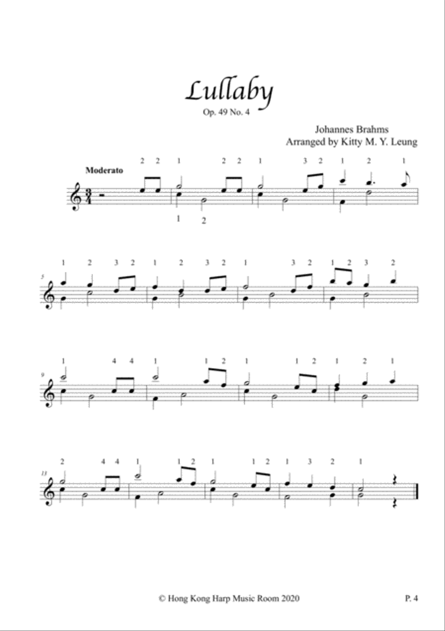 Easy Classic (Volume 3) - 12 String Harp Harp scores gallery preview page 4
