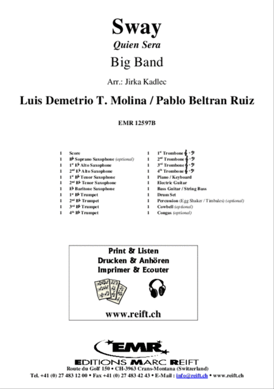Sway Sway Big Band scores gallery preview page 2