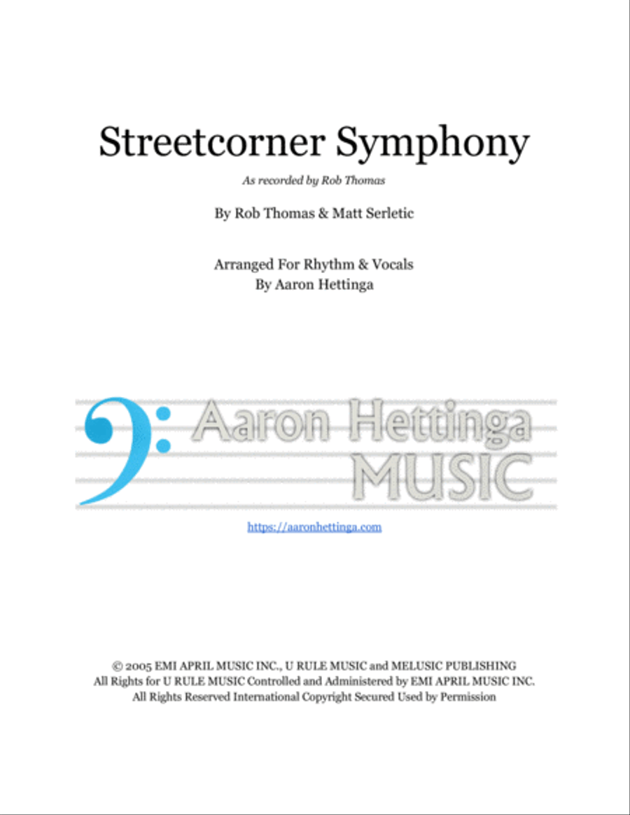 Streetcorner Symphony Piano scores gallery preview page 1