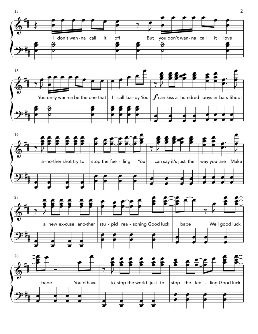 Good Luck, Babe! Piano scores gallery preview page 2
