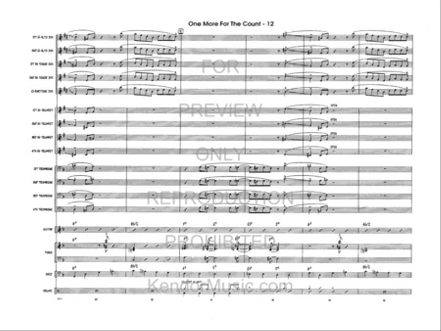 One More For The Count One More For The Count Jazz Ensemble scores gallery preview page 13
