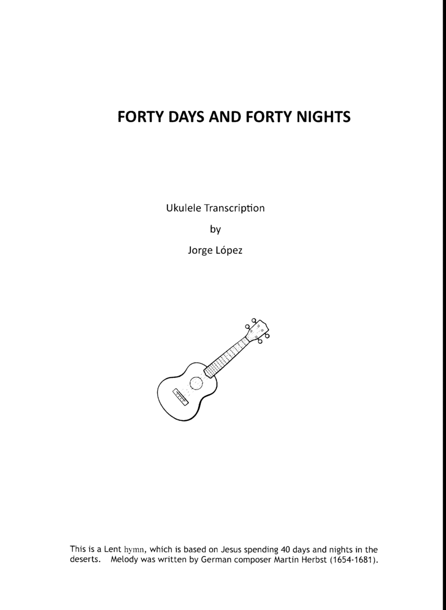 Forty Days and Forty Nights Ukulele scores gallery preview page 1