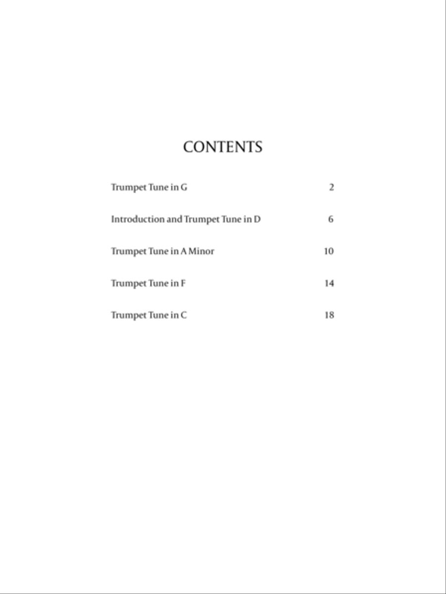 Five Trumpet Tunes Organ Solo scores gallery preview page 3