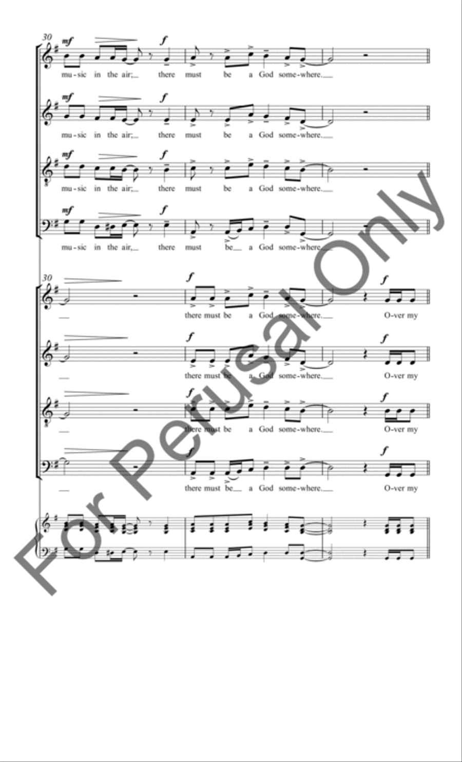 Over My Head 4-Part scores gallery preview page 11