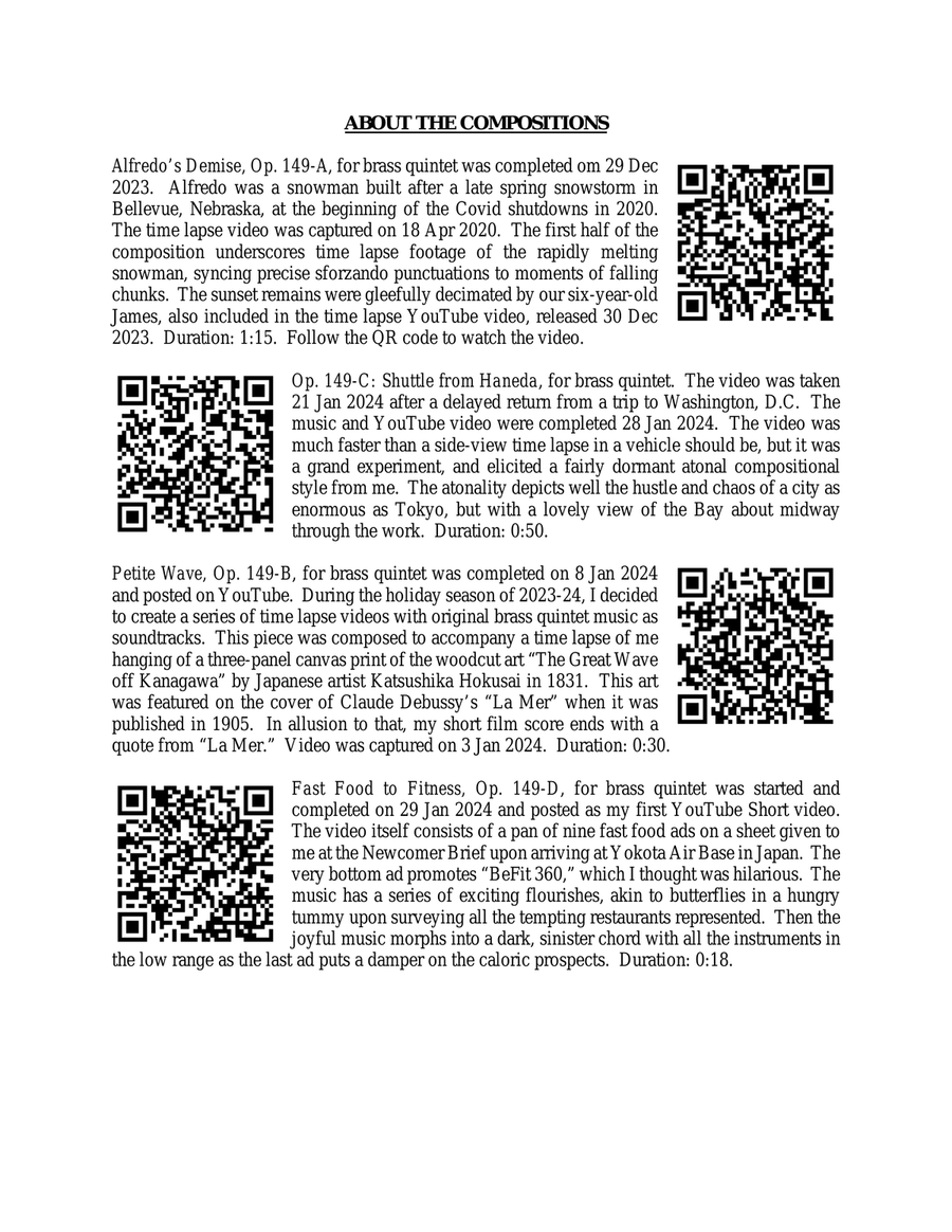 Scenes and Amusements, Op. 149 Brass Quintet scores gallery preview page 4