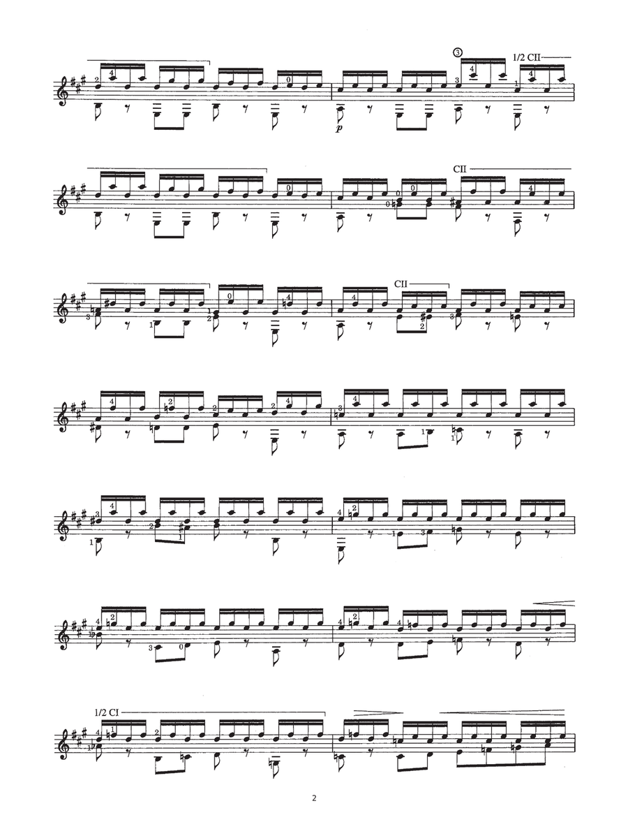 Allegro Moderato Acoustic Guitar scores gallery preview page 2