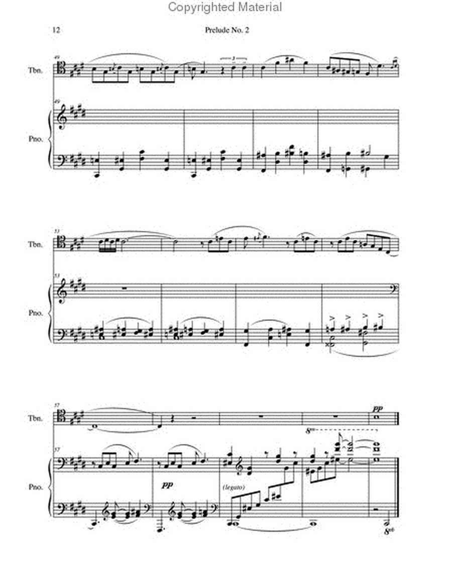 Three Preludes for Trombone & Piano