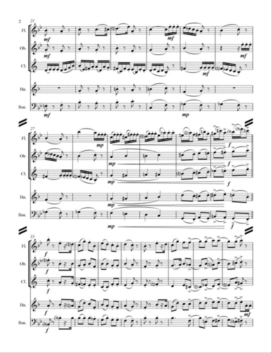 The Nutcracker Suite COMPLETE (for Woodwind Quintet) Woodwind Quintet scores gallery preview page 3
