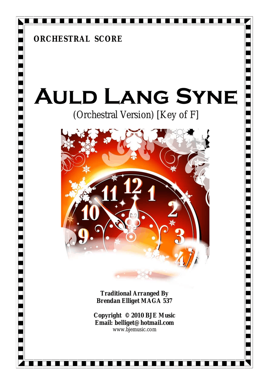 Auld Lang Syne - Orchestra Score and Parts